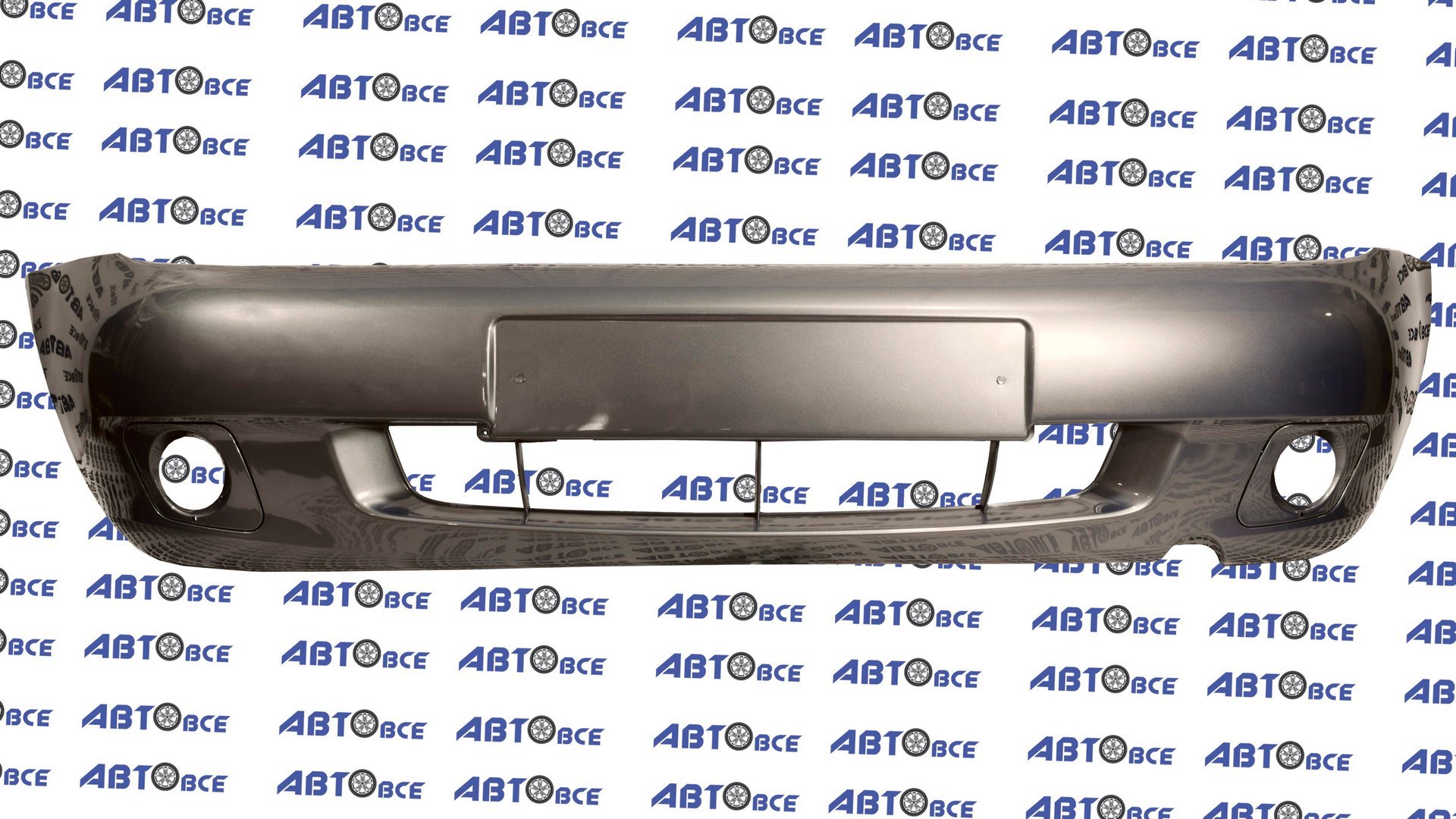 Бампер передний ВАЗ-1117-1118-1119 в цвет Серый базальт (242) с ПТФ Кампласт